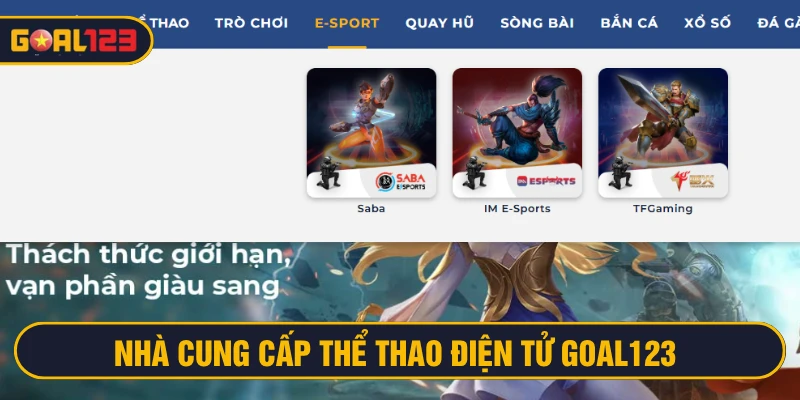 Danh sách nhà cung cấp trò chơi E-sport tại nền tảng
