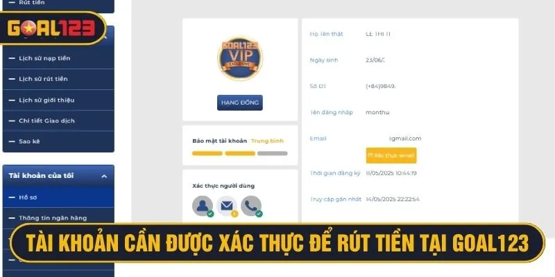 Đáp ứng các điều kiện quan trọng trước khi rút tiền tại Goal123