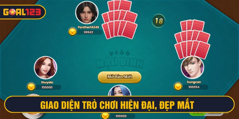 Giao diện trò chơi thiết kế hiện đại, đơn giản và đẹp mắt