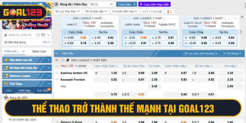 Cá độ thể thao trở thành danh mục ăn khách hàng đầu