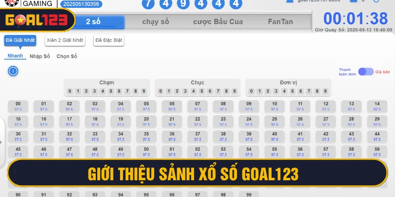 Xổ số Goal123 được nhà cái tích hợp từ năm 2016